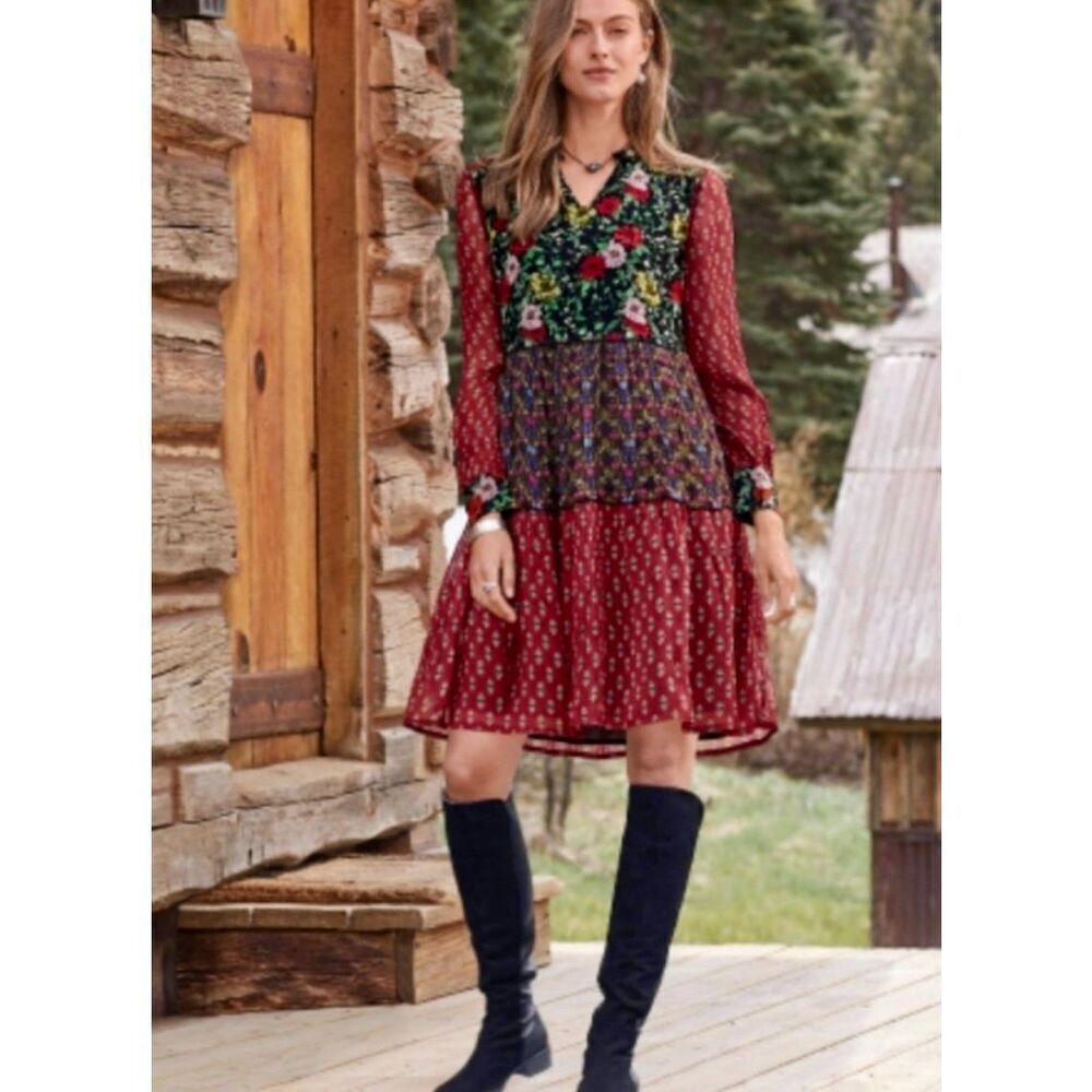 Sundance Patterns of Wonder size M Cottagecore Peasant Prairie Boho Bohemian Flo